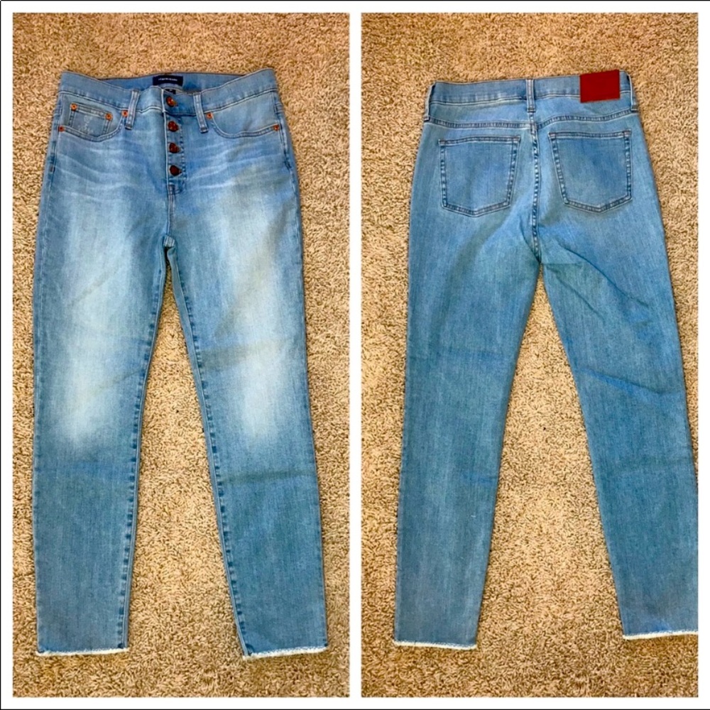 J Crew High-Rise Toothpick Button Fly Skinny Jean